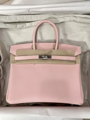 Hermès Birkin 25 Rose Sakura Swift Palladium Hardware