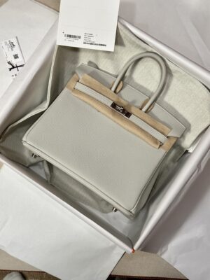 Home Hermès Birkin 25 Gris Pearl Togo With Palladium Hardware