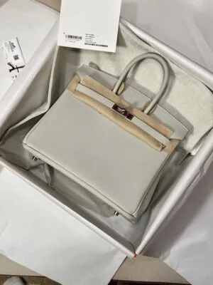 Hermès Birkin 25 Gris Pearl Togo With Palladium Hardware
