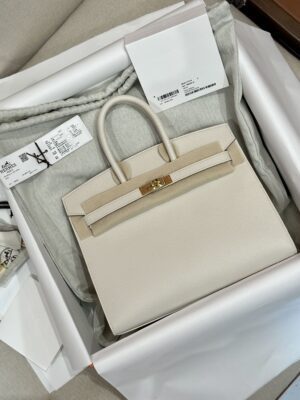Home Hermès Birkin 25 Craie Epsom Gold Hardware