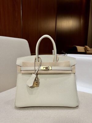 Home Hermès Birkin 25 Craie Togo Gold Hardware