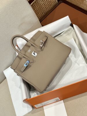 Home Hermès Birkin 25 Gris Tourterelle Togo With Gold Hardware