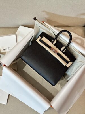 Home Hermès Birkin 25 Noir Epsom Palladium Hardware