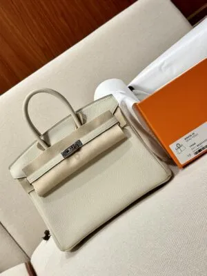 Hermès Birkin 25 Craie Togo With Palladium Hardware – Pristine Condition